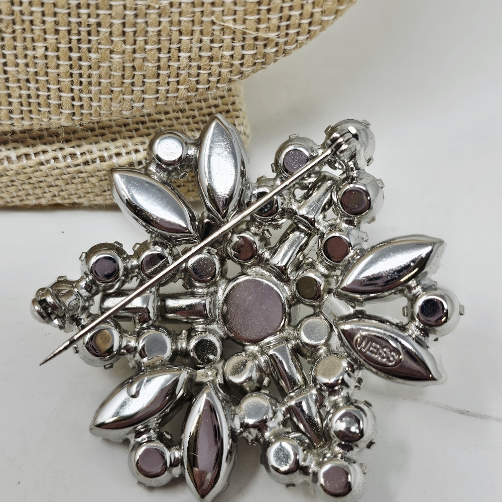 Weiss Rhinestone Brooch - Picture 3 of 3